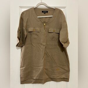 Ellen Tracy Linen Tunic Top